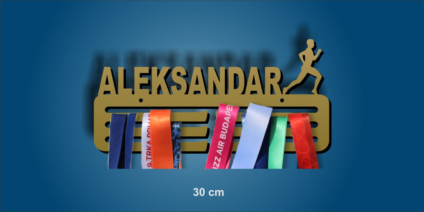 Medal Holder with your name for Runners